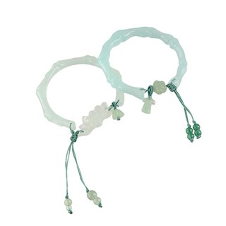 Vòng tay hoa sen LACYES, cổ ánh trăng trắng 58mm, trang sức phong cách thời trang trong suốt nữ