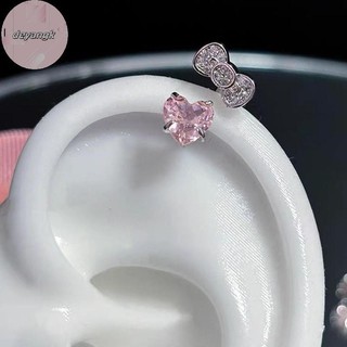 Deyangk Nơ Dễ Thương Trái Tim Xương Tai Móng Tay Thời Trang Tinh Tế Bông Tai Dành Cho Nữ Cô Gái Ánh Sáng Tinh Tế Bông Tai Phụ Kiện Trang Sức Quà Tặng VN