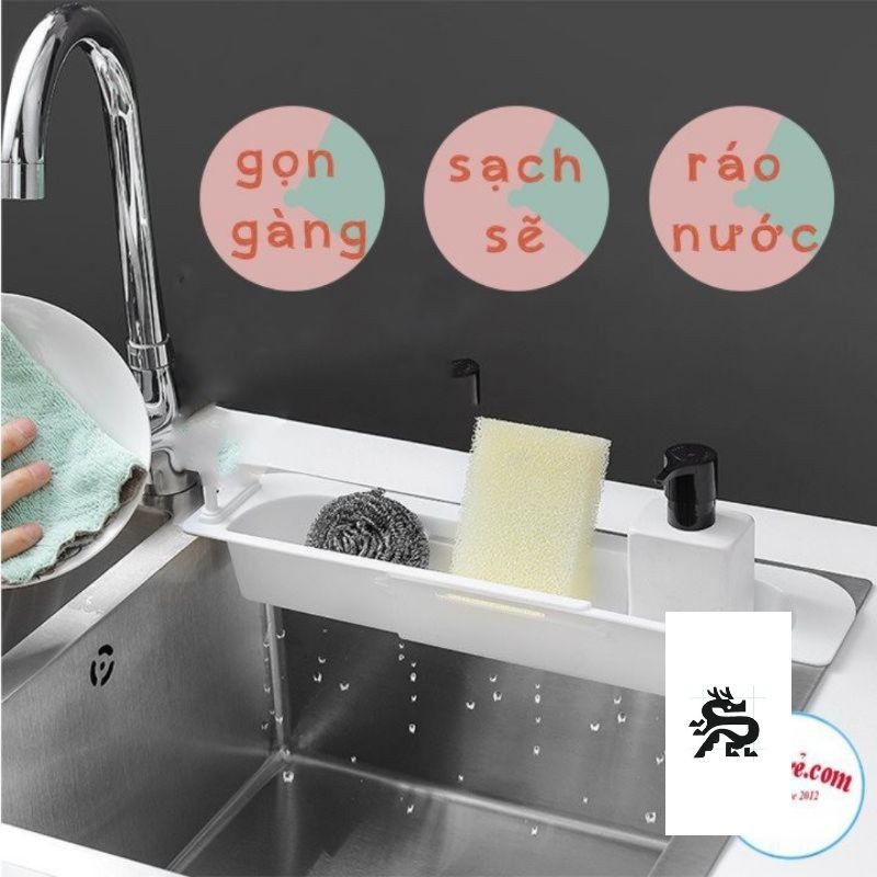 Giá để đồ rửa bát nhựa Việt Nhật có thể co dãn kích thước