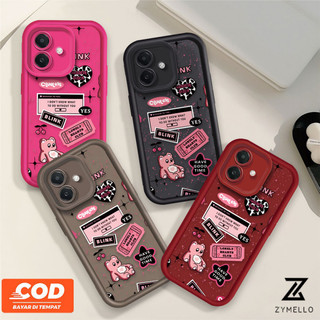 Ốp Điện Thoại OPPO A3X A3 PRO A5 PRO A80 A60 A79 A38 A18 A17 A57 2022 4G A78 A58 A7 A5S A12 Ốp Điện Thoại TPU Chống Sốc Gấu Nhãn Hồng