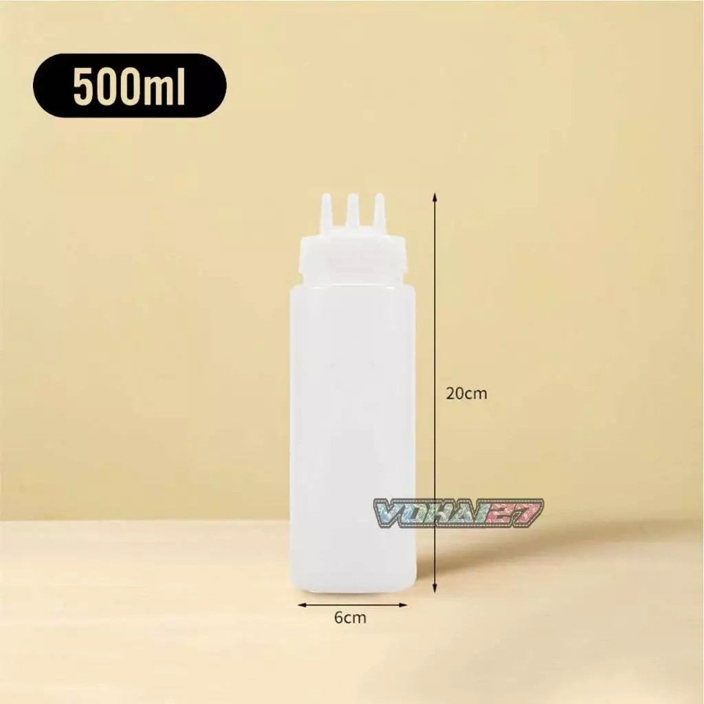 Combo 4 Chai Đựng Sốt, Chai Đựng Tương Ớt Chất Liệu Nhựa Cao Cấp Loại 3 Vòi VH2