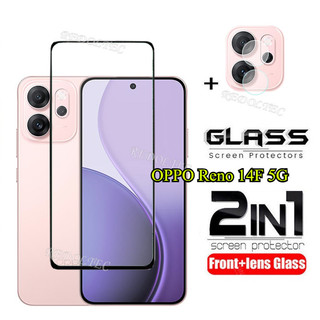 OPPO Reno 14F 5G Kính cường lực full keo 2 trong 1 + bảo vệ ống kính kèm miếng dán camera