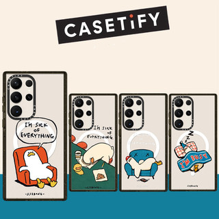Từ Tính Hút Vịt Ngủ Acrylic Cứng Phone Case For Samsung Galaxy S25 24 23 22UItra S25 24 Plus Vỏ Bảo Vệ Chống Sốc