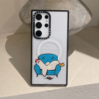 Từ Tính Hút Vịt Ngủ Acrylic Cứng Phone Case For Samsung Galaxy S25 24 23 22UItra S25 24 Plus Vỏ Bảo Vệ Chống Sốc