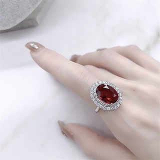 ✨Bồ Câu Máu Đỏ Nhiều Màu Sắc Kho Báu Bộ Bông Tai Vòng Cổ Tính Khí Phù Hợp Với Ruby Thanh Lịch 25.7.6