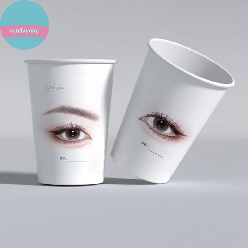 Sund 20 / 50 Cái Làm Đẹp Lông Mi Thực Hành Cốc Giấy Nối Mi Thực Hành Mới Bắt Đầu Lông Mi Đào Tạo Cốc Giấy Dùng Một Lần Đa Năng VN