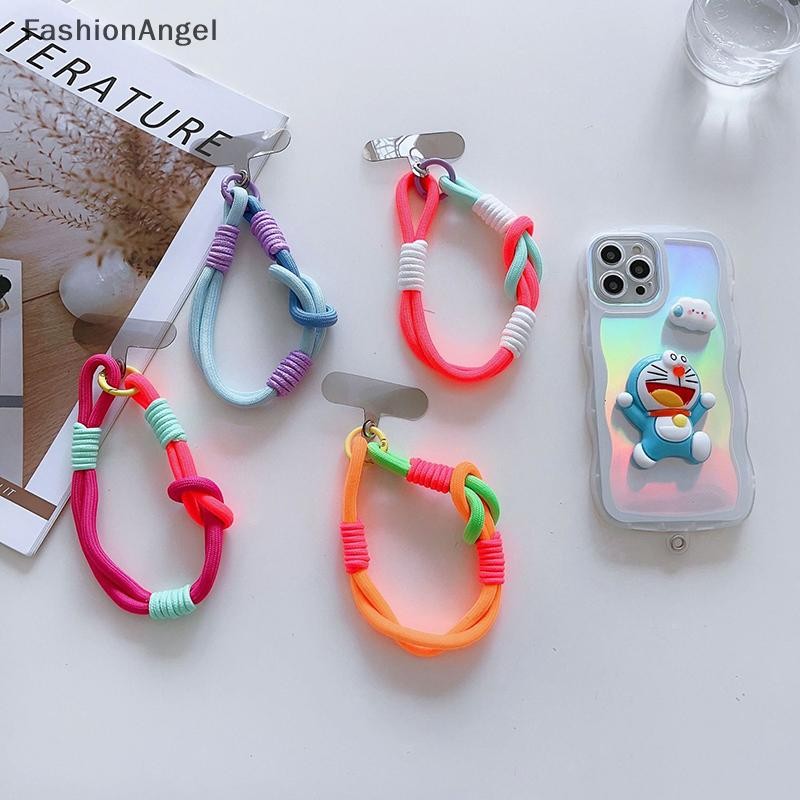 FashionAngel Cho IP 15 14 Pro Max Flip 4 Dây Coloful Dây Điện Thoại Di Động Hàn Quốc Nút Dễ Thương Di Động Chống Mất Tay Vòng Tay Dây Xích VN