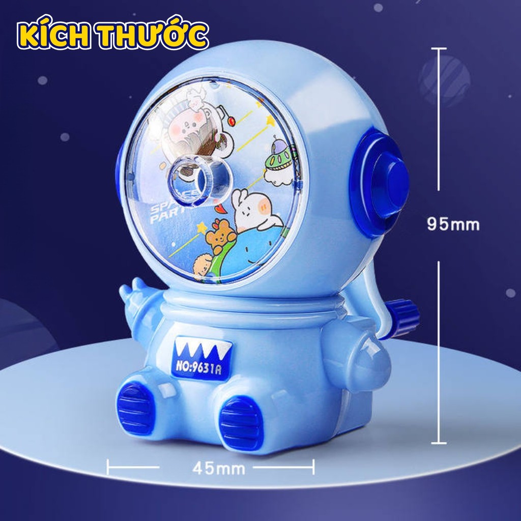 Đồ Chuốt Bút Chì Tự Động Phi Hành Gia - Gọt Bút Chì Quay Tay Dễ Thương, An Toàn Cho Bé, Món Quà Sáng Tạo