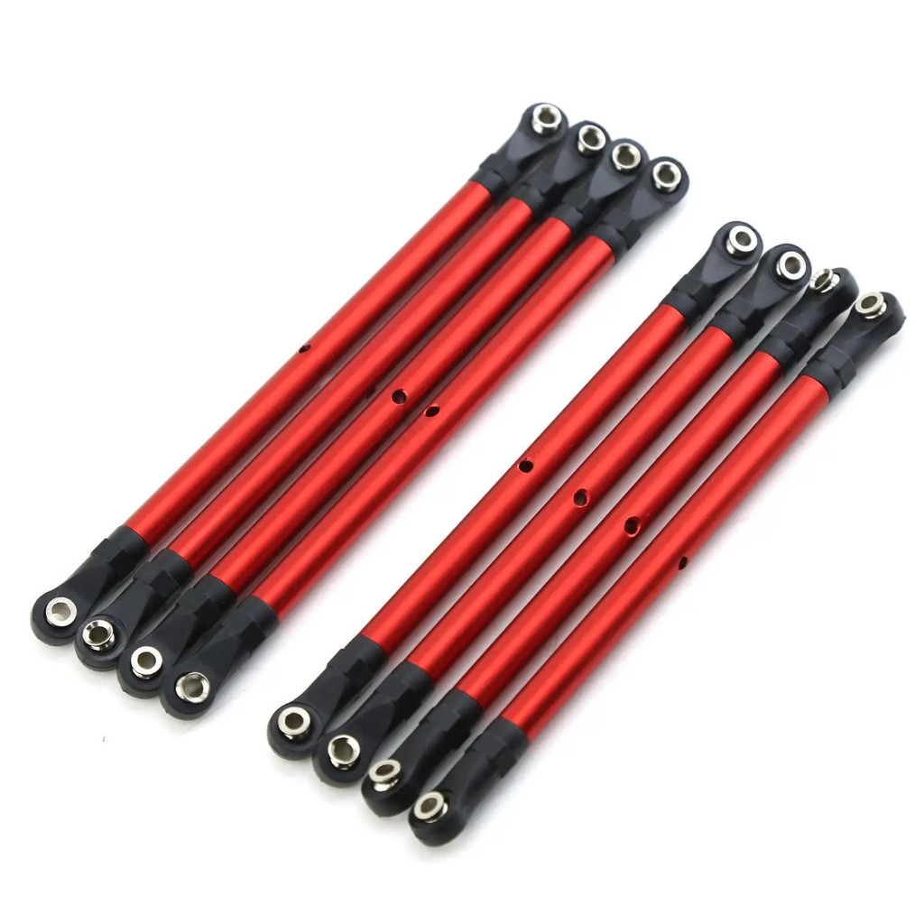 8 Chiếc Hợp Kim Nhôm RC Liên Kết Thanh Liên Kết Bộ 313MM Chiều Dài Cơ Sở Cho 1 / 10 AXIAL SCX10 90046 TRX4 RC Xe Bánh Xích Phụ Kiện