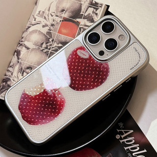 [Sheren] Vỏ điện thoại cao cấp Gilt Red Apple Thích hợp cho i16 15 14 13 12 11 pro max Vỏ bảo vệ chống sốc