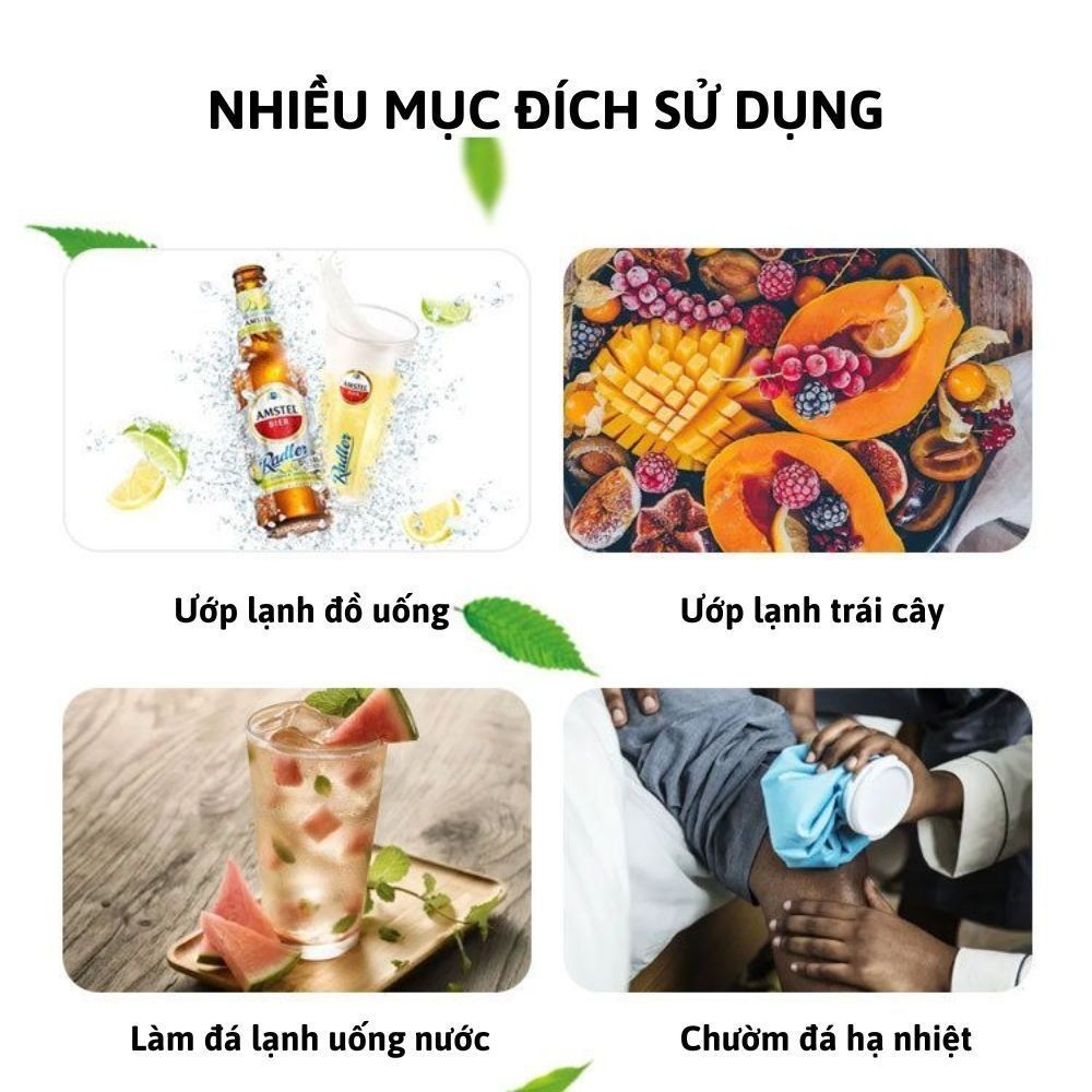 Set 50 Túi Làm Đá Viên 24 Ô Dùng 1 Lần, Túi Làm Kem Siro, Sữa Chua, Nước Trái Cây Kèm Phễu An Toàn Vệ Sinh DT048