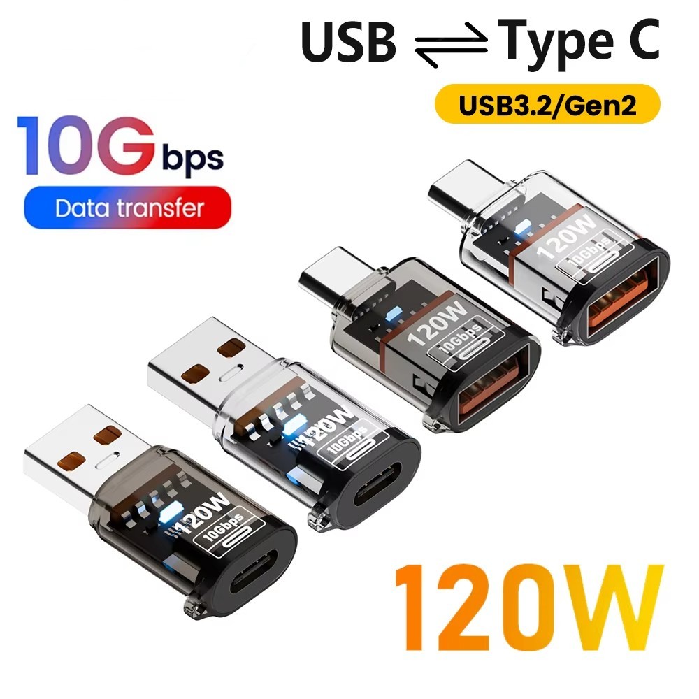 Bộ chuyển đổi Twitch Gen2 USB3.2 OTG USB sang Type C 120W Sạc nhanh USB ...