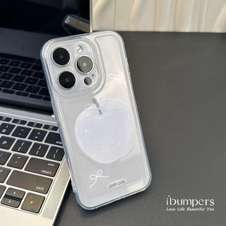 ibumpers Ốp Điện Thoại iPhone Thanh Lịch Trong Suốt Họa Tiết Apple Cặp Đôi Ốp Lưng Trong Suốt TPU Mềm Chống Sốc Cho IPhone 16 15 14 12 13 11 Pro Max IP 7 8 Plus X XS XR