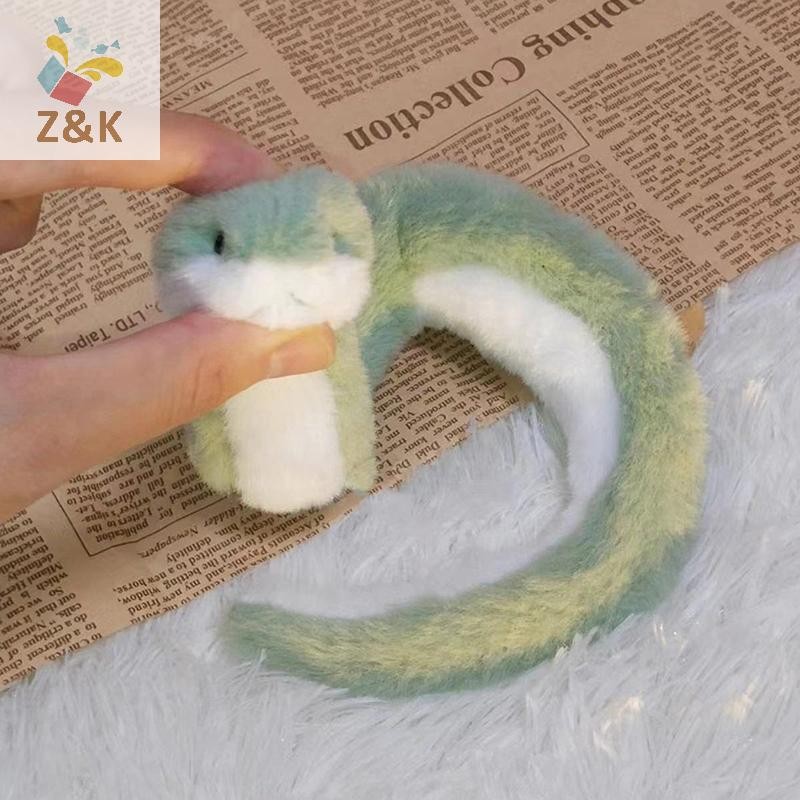ZK 1 Con Bò Sát Có Thể Uốn Cong Mô Phỏng Rắn Sang Trọng Trang Trí Nhà 40cm Thú Nhồi Bông Xanh Rắn Sang Trọng Búp Bê Bông Mềm Trang Trí VN