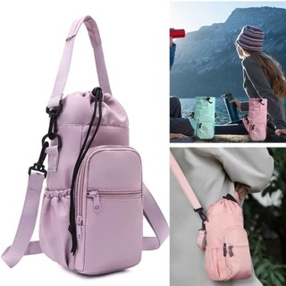 FASHIONEXPRESS Túi đựng chai nước, Dây đeo có thể điều chỉnh cách nhiệt Giá đỡ chai giữ nhiệt, có túi điện thoại đeo chéo tay bảo vệ cốc chân không Vỏ bọc đồ uống