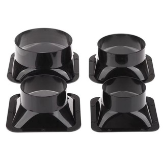Đầu nối mặt bích tường ITRUMPET, Khớp nối ống thông gió ABS 100-300MM, Kết nối quạt Ống thông gió chung ống khí màu đen
