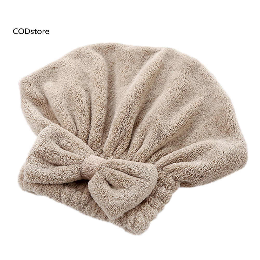 KDC Coral Velvet Nhanh Khô Mũ Tóc Siêu Thấm Hút Đầu Tắm Quấn Khăn Mũ Tắm