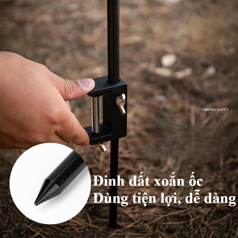 Giá Treo Đèn Camping,Móc Treo Đèn Lồng Cắm Trại Ngoài Trời Bằng Kim Loại Thông Dụng,xoay 270 °