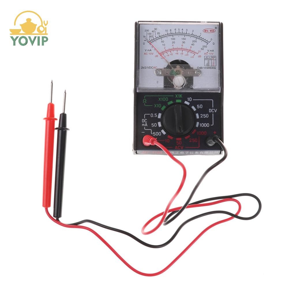 YOVIP / AC 1000V Vôn kế 250mA Ampe kế 1K Analog Đồng hồ vạn năng VN