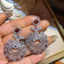 Hàn Quốc Bông tai khí chất thanh lịch Zircon sang trọng tinh tế Hàn Quốc Bán buôn