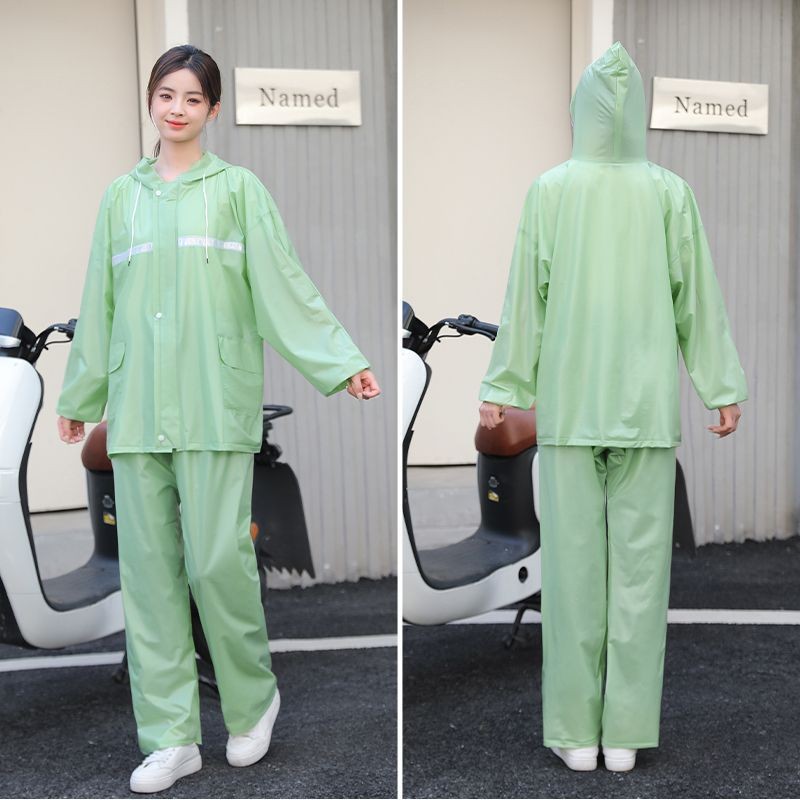 Phong cách đa dạng Bộ Quần Áo Mưa Dáng Dài nam nữ Bảo Vệ Toàn Thân Và Bão, Phản Quang An Toàn Hơn Chất Liệu Dai Và Siêu Chống Nước