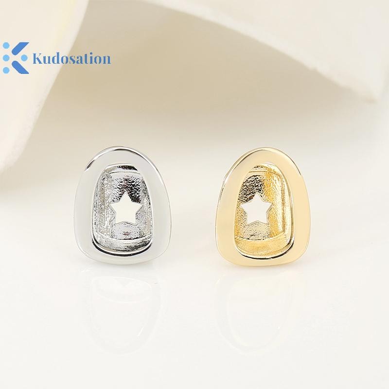 Kudosation Hip Hop Ngôi Sao Rỗng Răng Grillz Răng Trang Trí Răng Mũ Fangs Nha Khoa Nướng Cho Nữ Trang Sức Cosplay