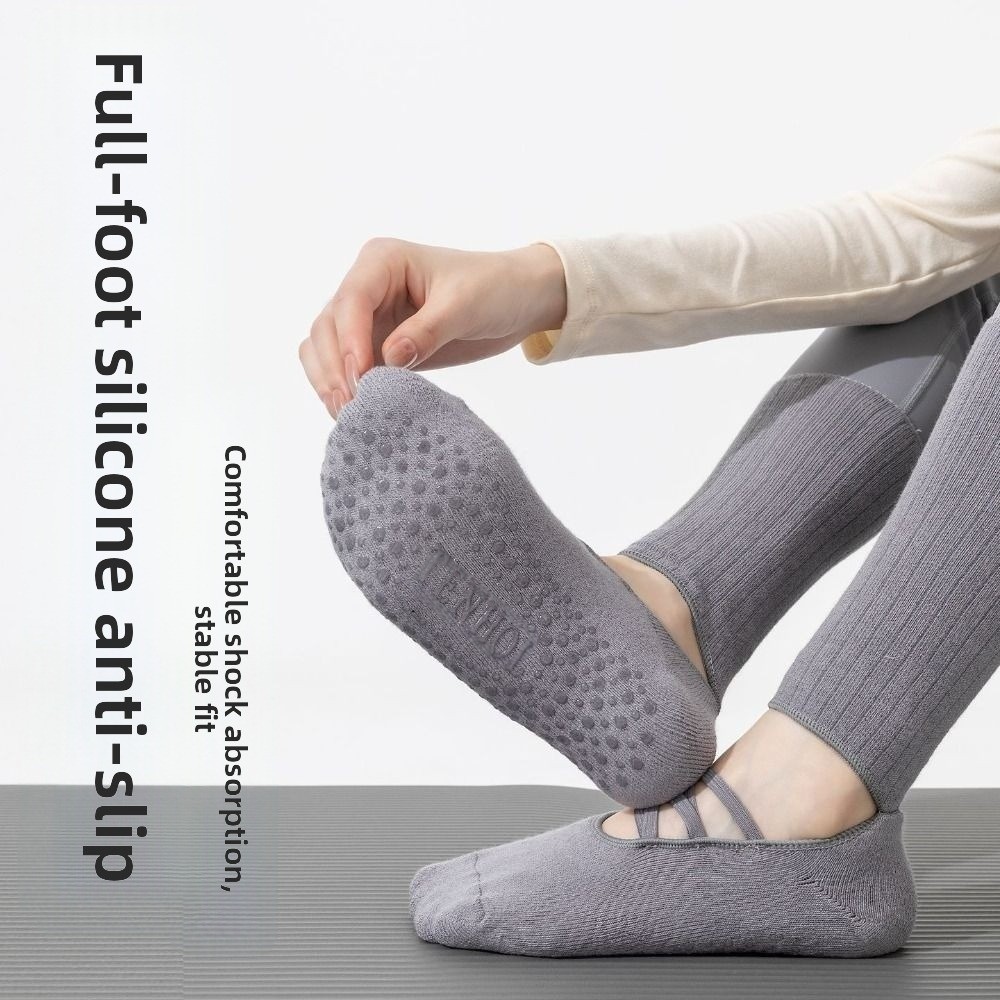 Tất Pilates và Yoga bằng vải Cotton thoáng khí, chống trượt - Style Harajuku