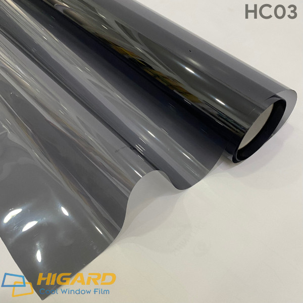 Phim cách nhiệt Xám Khói Nhạt chống nắng, cách nhiệt, dán kính chống UV, IR Cao Cấp HC03 khổ 1.52m