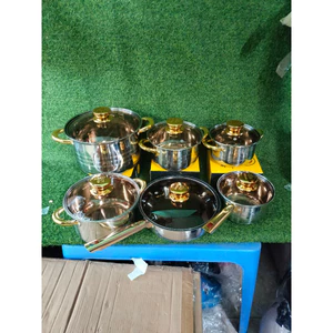 Bộ nồi đức 6 món ENGELBERG gồm 12 chi tiết, Bộ nồi 6 món engelberg 5 đáy dùng cho các loại bếp bảo hành 1 tháng