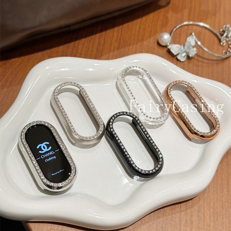 Biling Diamond PC Case Cover cho Xiaomi Mi Band 10 9 8 Khung cản bảo vệ cứng cho XIAOMI Band 10 Vỏ gốm