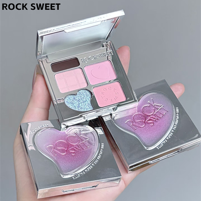 Bảng Phấn Mắt ROCK SWEET, Bảng Mắt Tất Cả Trong Một, Tông Màu Đất Đa Năng Để Trang Điểm Khói