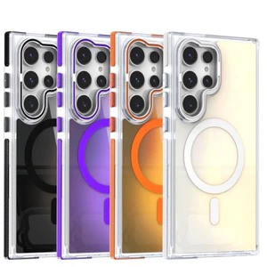 Ốp Điện Thoại Từ Tính Nhiều Màu Sắc Gradient Cho Samsung Galaxy Z Fold 7 6 S26 S25 Ultra S22 S24 Plus S23 Vỏ Chống Sốc Có Chân Đế Máy Ảnh