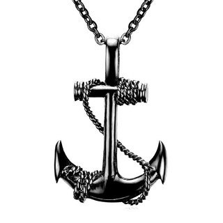 Vòng cổ mặt dây chuyền neo hải tặc bằng thép không gỉ dành cho nam giới Trang sức hải lý Gothic để mặc hàng ngày
