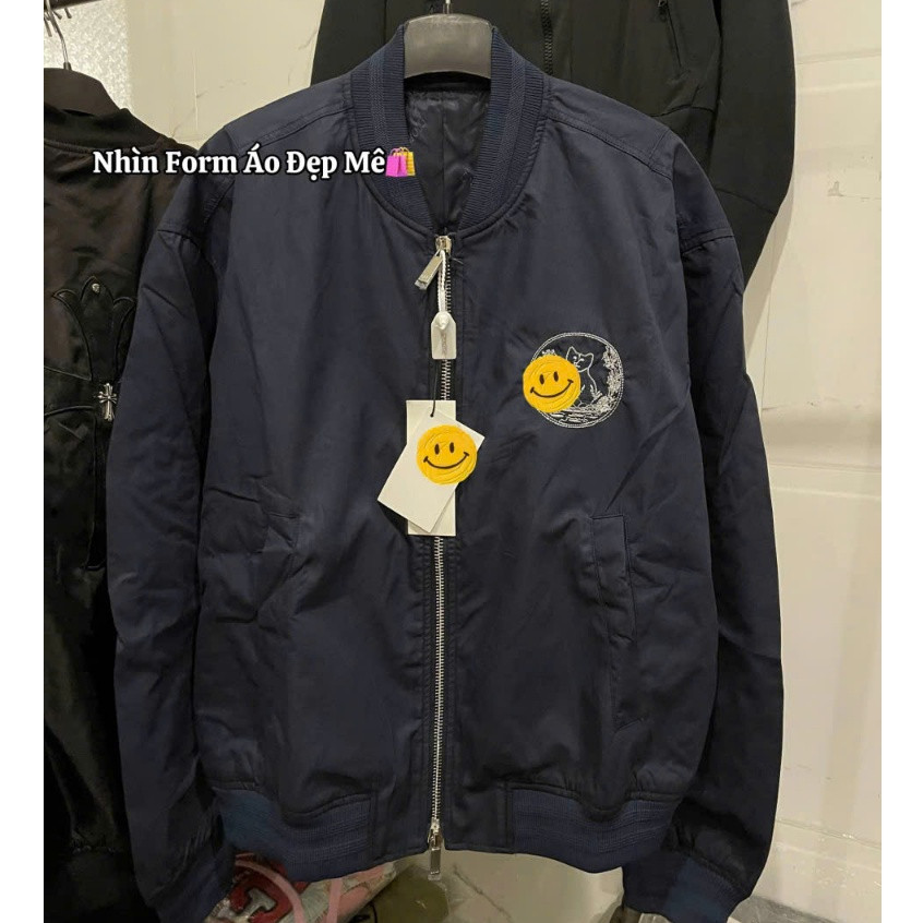 Áo Bomber Di Ok Thêu Mèo KCloset Áo Khoác Gió 2 Lớp Dày Dặn Dáng Rộng Nam Nữ NA977