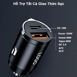 Tẩu sạc nhanh Đa năng 15W Phụ Kiện cho Điện thoại và máy tính bảng trên ô tô BB-044