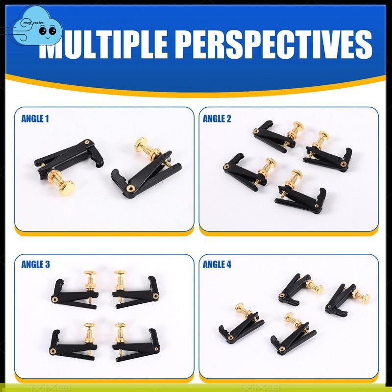 4 Chiếc Violin Fine Tuner Điều Chỉnh Với Đồng Mạ Vít Cho 3 / 4 4 / 4 Kích Thước Đàn Violin Phụ Kiện