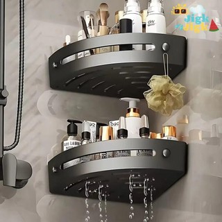 JIGK 1 / 2 / 3 Kệ Phòng Tắm, Giá Để Đồ Nhà Bếp Không Đục Lỗ Dung Tích Lớn, Kệ Góc Phòng Tắm Tam Giác Treo Tường