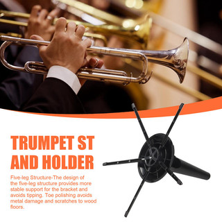 Giá đỡ Trumpet mới Giá đỡ Trumpet cầm tay Kim loại có thể gập lại với 5 chân cho Trumpets
