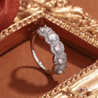 Châu Âu Mỹ ins Nhẫn Zircon Full Kim Cương Phong Cách Mới Nữ
