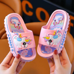 Dép kỳ lân cho bé gái - Chống trượt, siêu mềm nhẹ, đi trong nhà/đi tắm