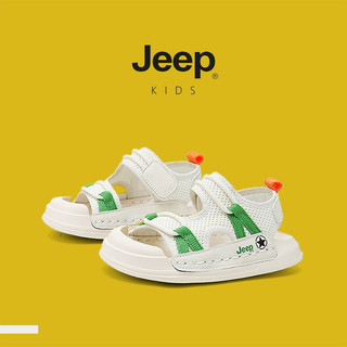JEEP Giày Trẻ Em Dép Trẻ Em Bé Gái Đi Biển Baotou Giày Bé Trai 2025 Phong Cách Mới Bé Gái Giày Mùa Hè Thoáng Khí Chống Đá Thường Ngày Thoáng Khí