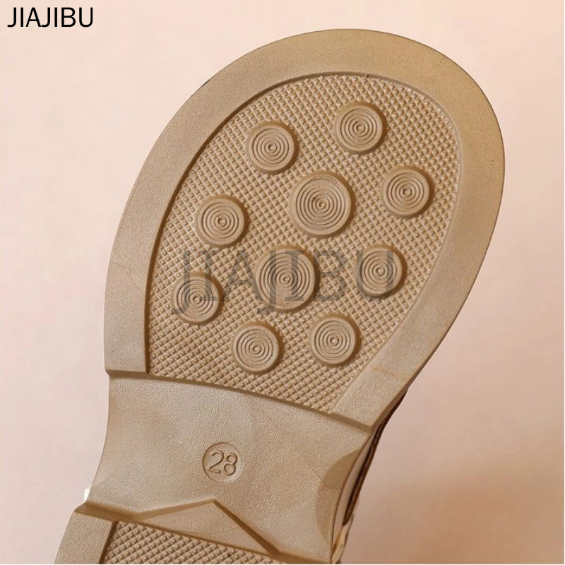 【COD】 Giày Da Đế Thấp Chống Trượt, Mũi Tròn Phong Cách Nhật Bản Dễ Thương Cho Bé Gái Korean Fashion Kids Beige/Black Lolita Colorblock Platform Mary Jane Doll Shoes Giày Bệt Cosplay Phong Cách Công Chúa Anh