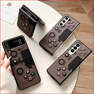 Vỏ hình bảng điều khiển trò chơi màu nâu sô cô la cho Samsung Z Flip 7 Flip 6 / 5 / 4 / 3 Fold 7 / Fold 6 / 5 / 4 / 3 Cape