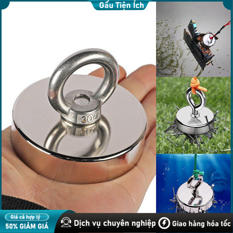 Nam châm cứu hộ dưới nước siêu mạnh – Hút đồ thất lạc, lực hút 5kg/10kg/15kg tùy chọn