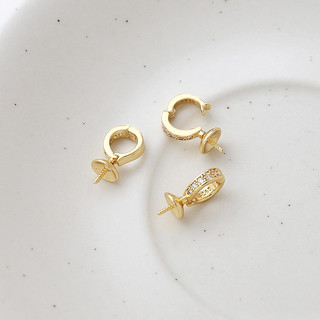 Mạ vàng 14k bảo quản màu, ngọc trai, khóa vạn năng, dát zirconium, tự làm vòng tay/vòng cổ thủ công