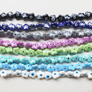 Tai Nạn Hoa Nhiều Màu Sắc Năm Cánh Hoa Trẻ Em Hạt Gốm Tự Làm Handmade Đính Hạt Chất Liệu Vòng Cổ Vòng Tay Bông Tai Phụ Kiện