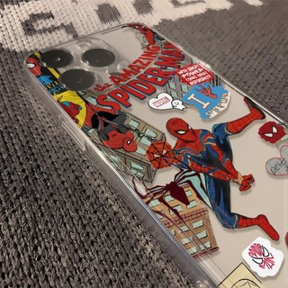 Ốp điện thoại Marvel Spider-Man cho iPhone 11, / 16 12 / 13 / 14 / 15pro Max, cá tính sáng tạo thú vị. Vỏ trong suốt, chống thấm nước, chống sốc, vỏ bảo vệ
