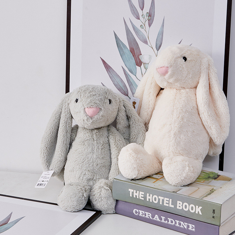 【SKISOPGO】Thỏ Jellycat，Búp bê thỏ，Thỏ bông，Thỏ tai dài，Đồ chơi sang trọng dễ thương，Mềm mại，Không rụng lông