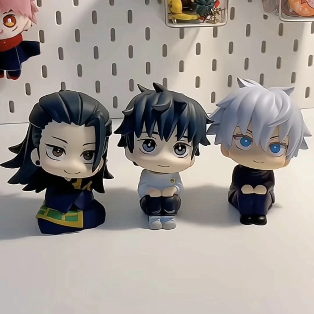 10cm Jujutsu Kaisen Anime Hình Xanh Khóa Satoru Gojo Itadori Yuji PVC Ngồi Vị Trí Q Phiên Bản Hình Bộ Sưu Tập Mô Hình Búp Bê