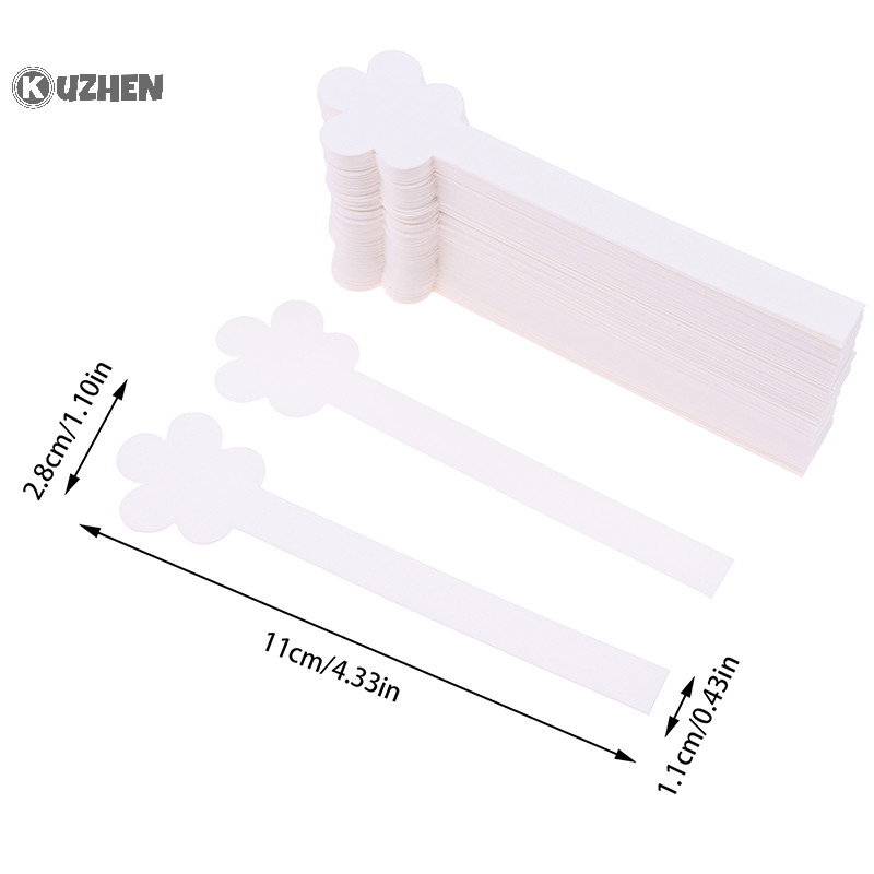 Kuzhen 100 Cái / lốc Tròn Tesg Kiểm Tra Hương Thơm Dải Giấy Hình Hoa HOT